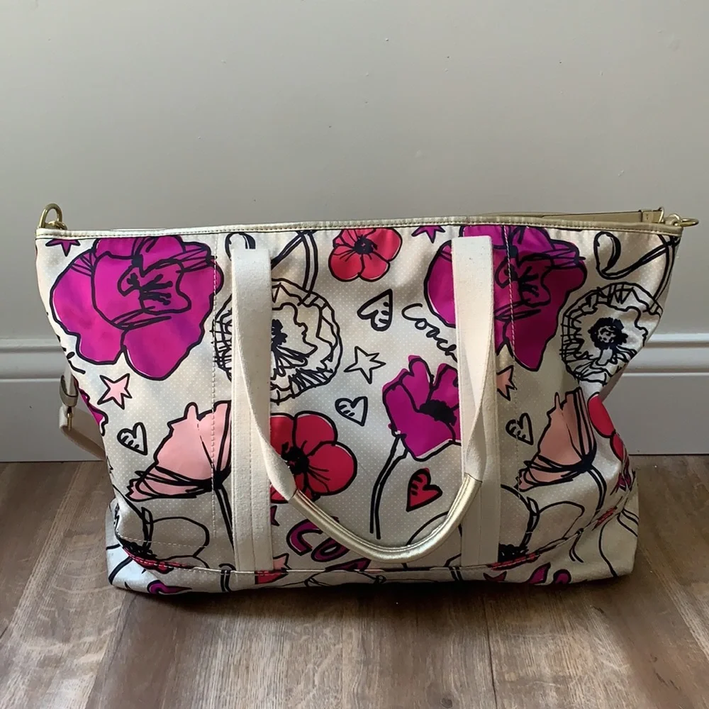 Coach Kyra Graffiti Poppy Weekender Large Floral - Picture 6 of 16